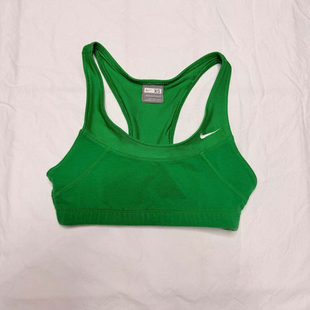 Vintage Nike Women's Green Athletic Workout Sports Bra Size XS
